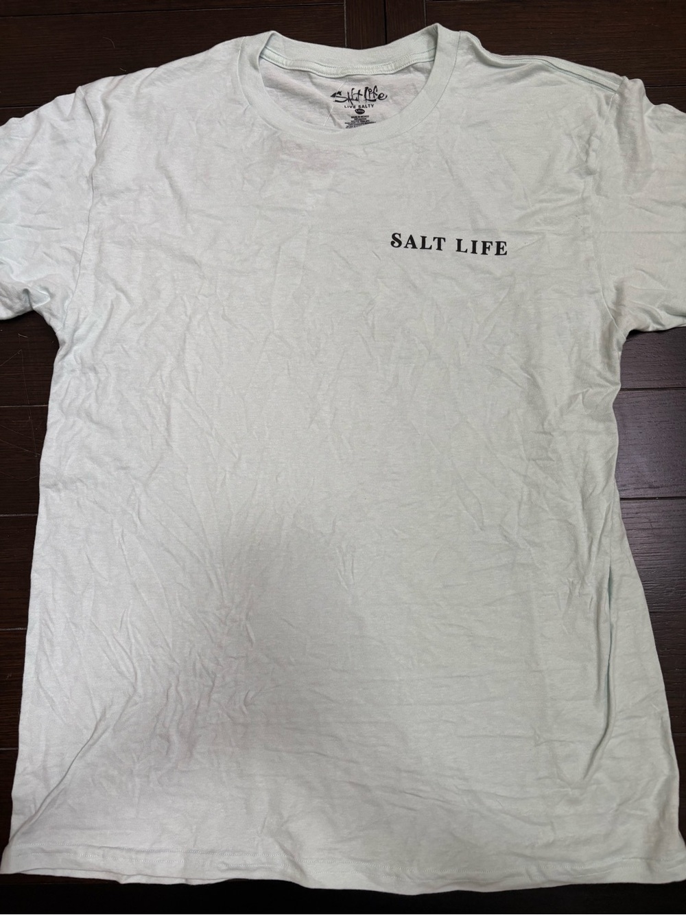 Salt Life Men's Short Sleeve Tee in Pale Mint with Black Logo